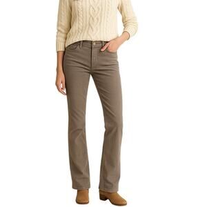 GAP 1969 Women's 26 Corduroy Pants Perfect Boot Shark Skin Gray Tan 32" Inseam